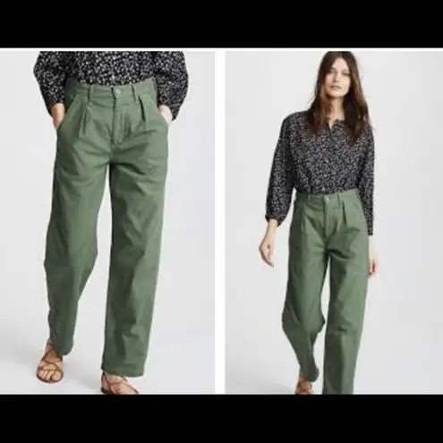 Citizens of Humanity NEW  Avery Pleated Chino Pants Green