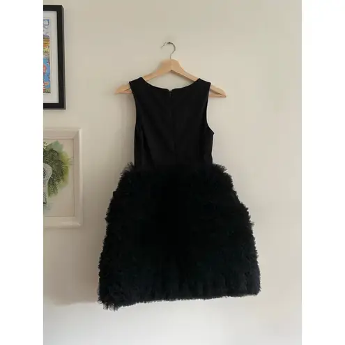 Hutch  Twofer Black Satin Tulle Mini Dress Size XXS NWT