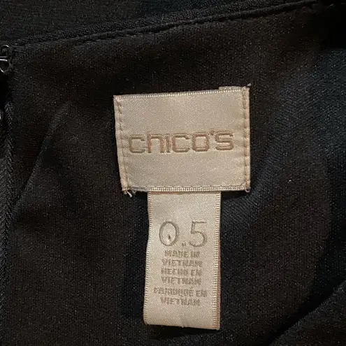 Chico's Chico’s cold shoulder size 6 seamed Black Lined Stealth dress