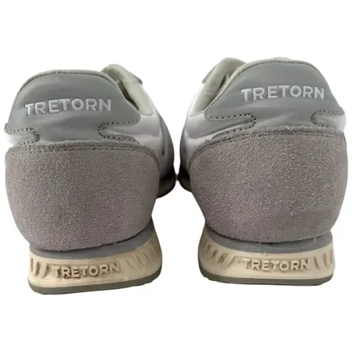 Tretorn Women's Kristine White Gray Suede Leather Textile Sneakers Size 9.5M