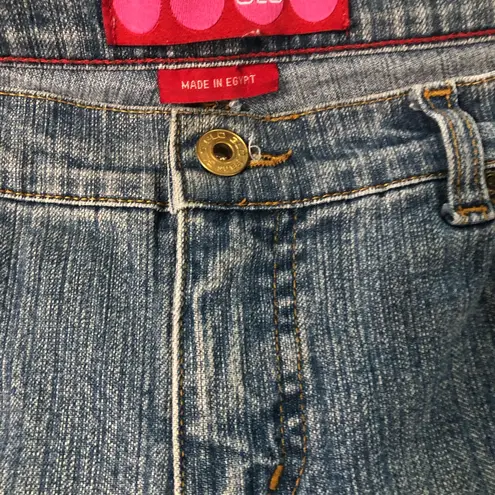 Glo vintage flare low rise jeans Y2K 90’s juniors size 5 waist 29” Blue