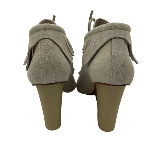 Derek Lam 10 Crosby Zared Suede Moccasin Wedge Bootie - 7.5