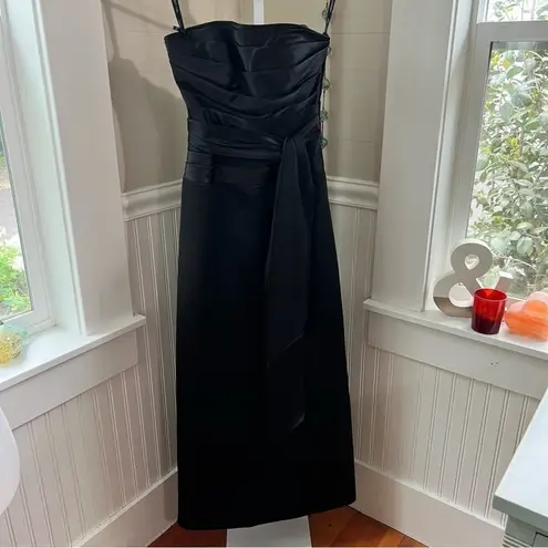 Bill Levkoff Black Strapless Formal Gown Party Dress Evening Wedding Guest