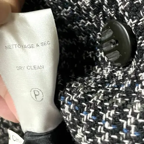 April, May Dark Gray Glen Plaid Wool Blend Vest EUC Size L Size L