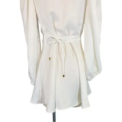 Nonchalant Damica Wrap Mini Dress Size XS White