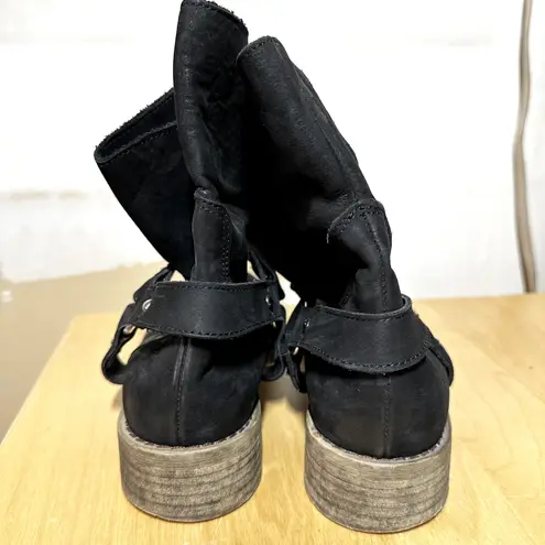 Sundance  Ankle Boots Heeled Round Toe Buckle Studded Leather Black EU 38 US 7.5 thumbnail 4