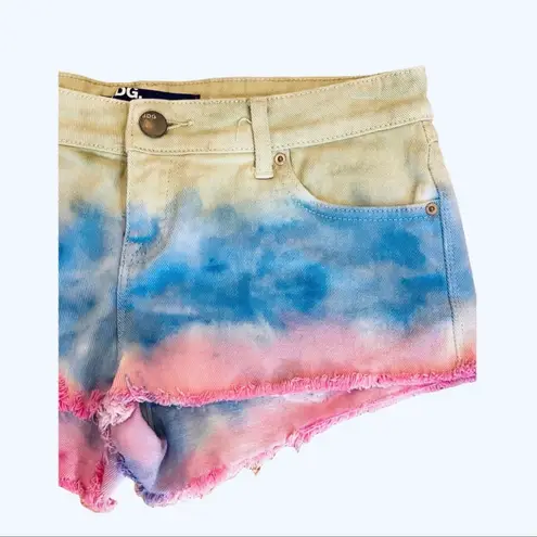 Urban Outfitters BDG Low Rise Striped Cutoff Denim Shorts Tie Dye 28 6