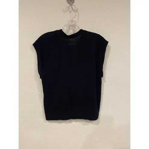 MM6 Maison Margiela Shirt Womens Medium Black Sleeveless Knit Made In Italy