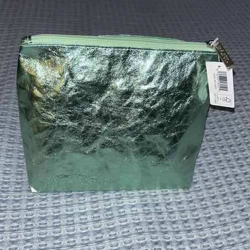 Clinique  Metallic Green Cosmetic Bag