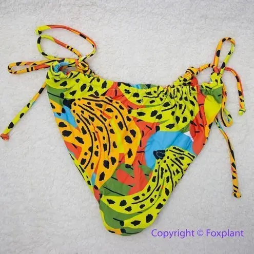 NEW It’s Now Cool Free People square top string bottom bikini‎ in bananas, L Orange Size L