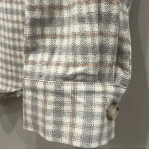 Oversized Flannel Shacket Blue Size M