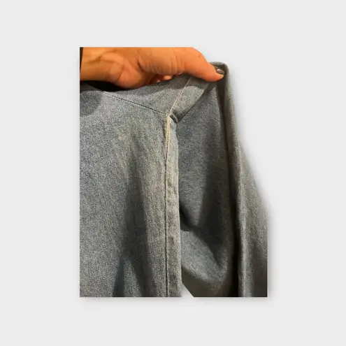 Xhilaration Women’s Boho Bib Chambray Cotton Wide-Leg Overalls Jumpsuit XL - Image 6