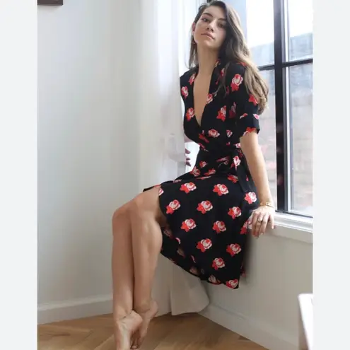 New Ganni floral print wrap dress Size 4 - $122 - From Ch
