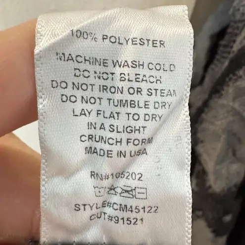 Chalet Et Cici Long Sleeve Crinkle Open Front Cardigan Blouse Lagenlook Large Gray