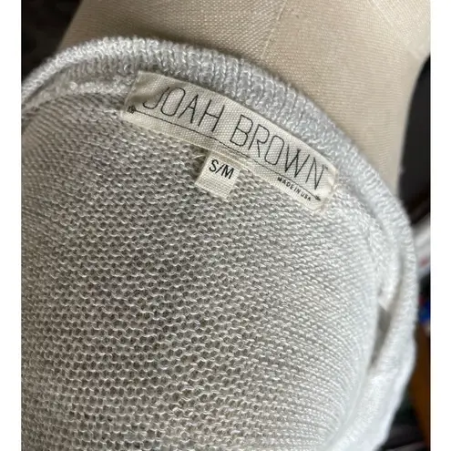 Joah Brown Long Sleeve Scoop Neck Gray Knit Top Size S/M Small Medium
