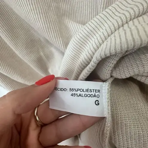 New Mavi Tunic Sweater Size Medium Beige Peekhole NWT White