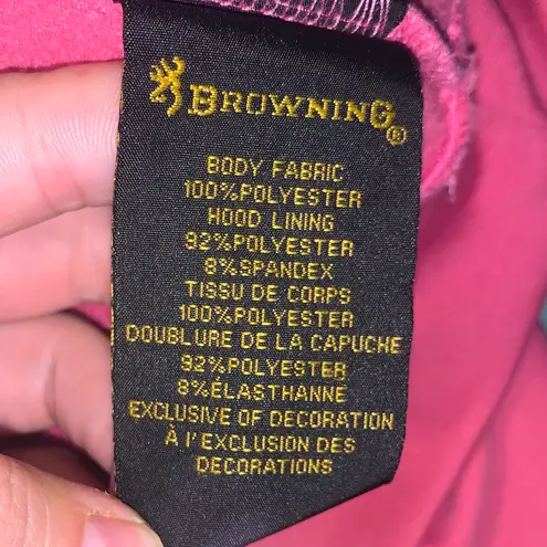 Browning  Pink Buckmark Sweatshirt Moose Camo Hoodie Hunting - Image 7