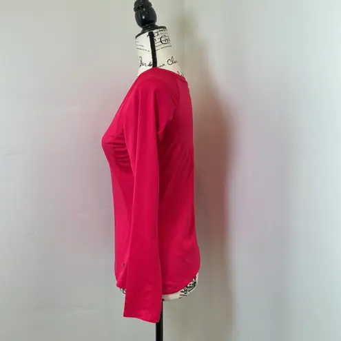 Mountain Hardwear Long Sleeve V-Neck Performance Shirt Women's XS Pink Athletic