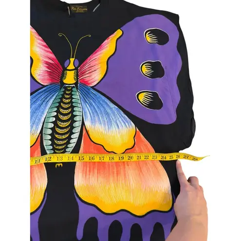 Batik Halus Puri Kencana Purple Butterfly Dress Black Size L