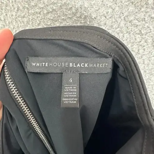 White House | Black Market  skirt‎ womens 4 black scuba ruffle tulip hem pencil