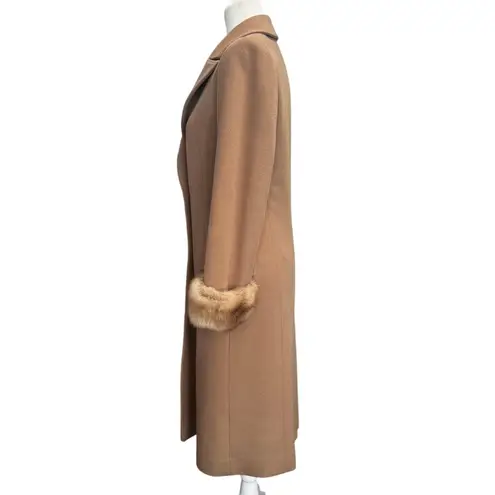 Giuliana Teso Pure Cashmere Coat with Fur Cuffs Italian 40/US Small 4