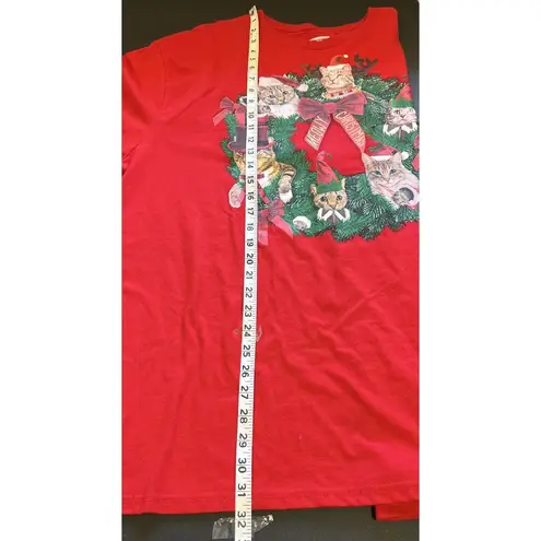 Holiday Time Meowy Christmas Cat T Shirt Size XL