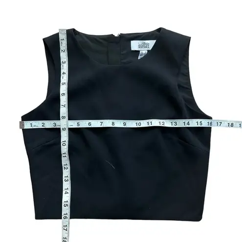 Badgley Mischka Belle Black Sleeveless Crop Top Size US 2