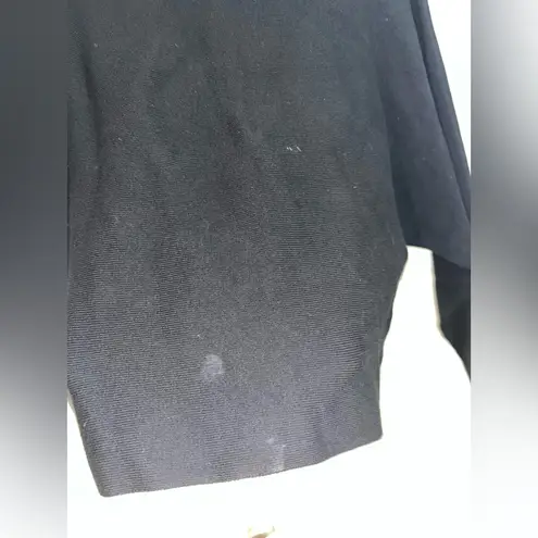 Free Press Clothing Bat Winged Clinging Ribbed Black TurtleNeck Sweater Size S