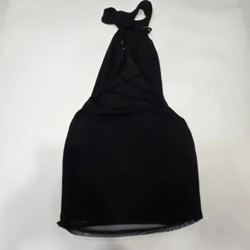 H:ours Backless Mini Dress in Black Small