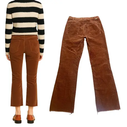 MOTHER BROWN CORDUROY THE HUSTLER ANKLE FRAY IN HOPSCOTCH 27" EUC