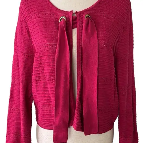 7th Avenue New York & Company Raspberry Cardigan Pink Size L