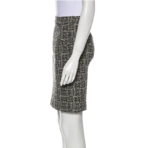 Alexander Wang  Black Printed Knee Length Pencil Skirt Size S/4