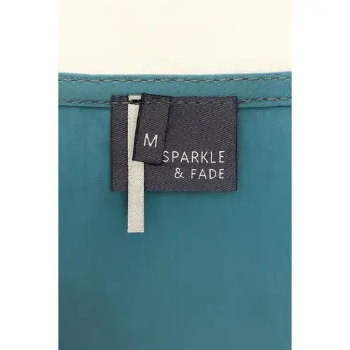 Sparkle & Fade Urban Outfitters Teal Racerback Tank Top Sz M Silky Open Back