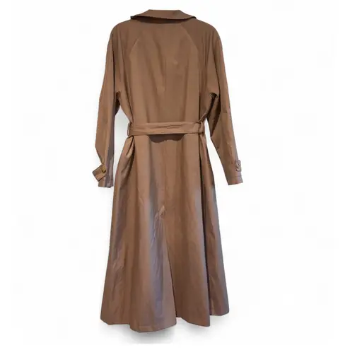 Lauren Ralph Lauren Khaki Stand Collar Trench Coat Tan Size L