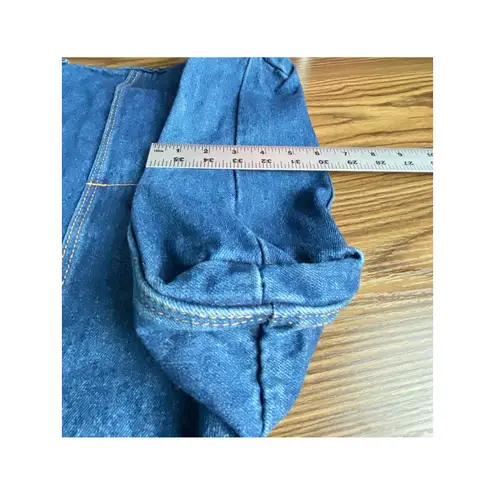 Denim Crossbody Bag Adjustable Strap Utility Pockets Minimalist Tote Blue