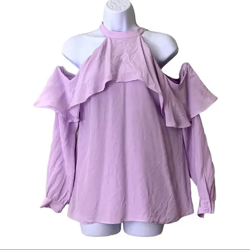 L'Academie by Revolve Blouse Cold Shoulder Purple