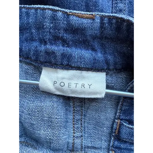 Poetry A-Line Midi Length Denim Skirt Size Large