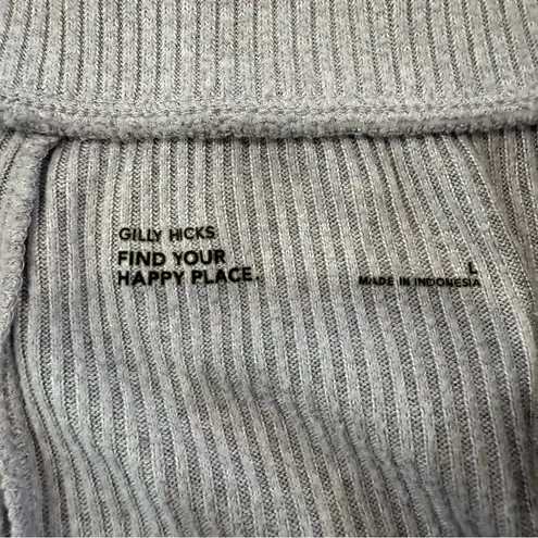 Gilly Hicks Hollister  Cozy Ribbed Lounge Shorts Women’s Large Gray/Blue Sleep