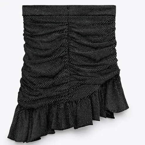ZARA SPARKLY RUCHED SKIRT