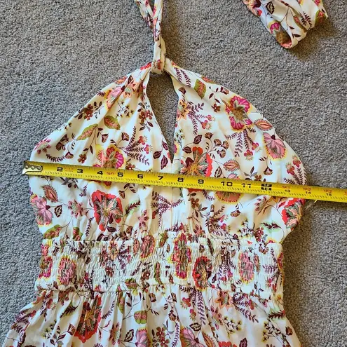 Illa Illa  Halter Dress Size Small Floral Mini Keyhole New With Tags