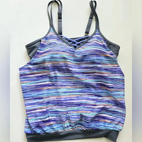 Free Country Blouson Swimsuit Top Size L