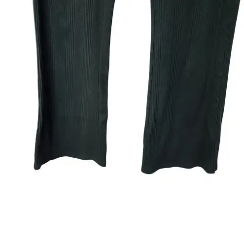 Aerie OFFLINE  High Waisted Cropped Kick Flare Pants Ribbed Green Size Small NWT