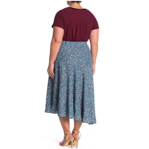 Code x Mode Floral Bias High/Low Midi Skirt 3X NWOT