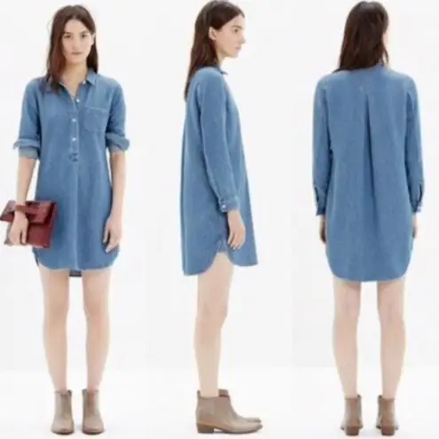 Madewell  Chambray Popover Shirtdress Size M