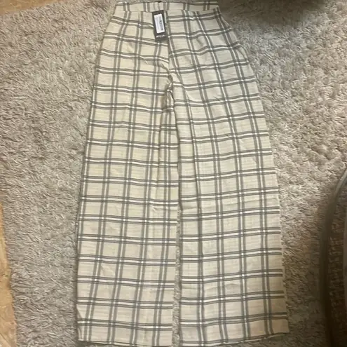 Nasty Gal  Oversized Check Wide Leg Pants new!