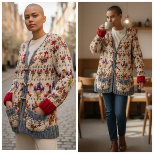 Anthropologie Sleeping On Snow Wool Blend Cardigan GUC Size S/P F227