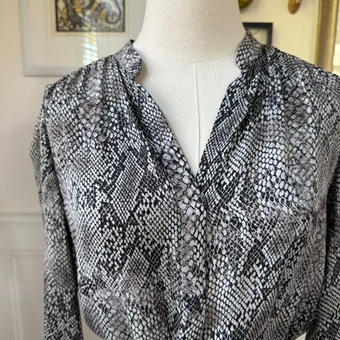 Babaton Aritzia Bennett Snake Print Silk Shirt Dress XS
