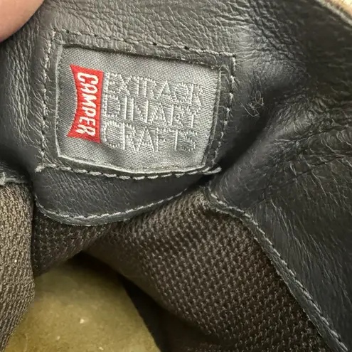 CAMPER Peu Minimalist Suede Comfort Ankle Boots Zip Flex Sole Tan Shoes 8.5/39