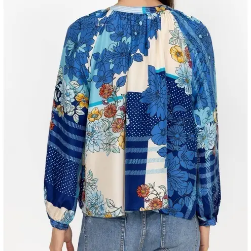 Johnny Was SILK JOSY LYNN RAGLAN POET BLOUSE NWT