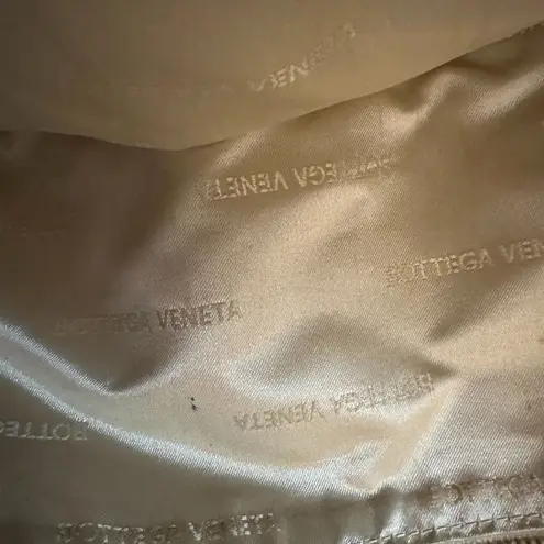 Bottega Veneta Vintage Jute Burlap Leather Trimmed Shoulder Bag